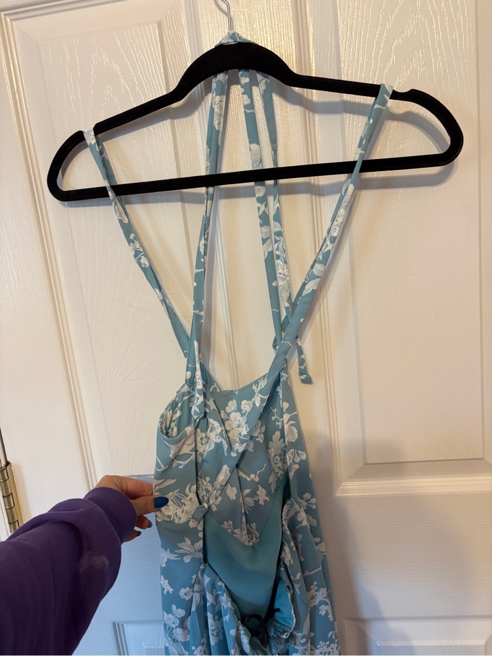 Abercrombie & Fitch Aqua Floral Midi Dress - Picture 5 of 6